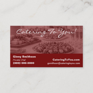 Elegantes Catering | Food-Service & Privatköchin Visitenkarte