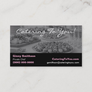 Elegantes Catering   Food-Service & Privatköchin Visitenkarte