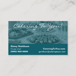 Elegantes Catering   Food-Service & Privatköchin Visitenkarte