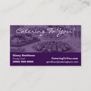Elegantes Catering Food-Service & Privatköchin Visitenkarte