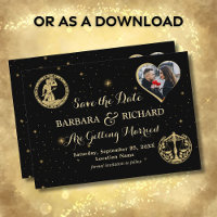 Elegantes Celestial Foto Hochzeit Speichern Sie di