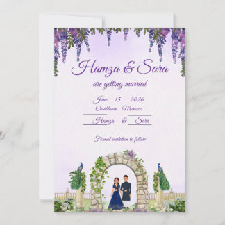 Elegantes Chalkboard Hochzeitsempfang | Floral Sav Einladung