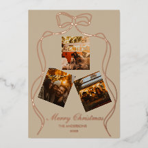 Elegantes Champagner-Beige Roségold Folien-Foto