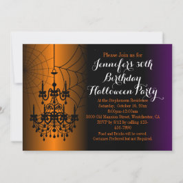 Elegantes Chandelier Birthday Halloween-Party Einladung