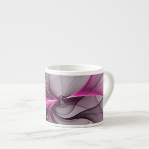 Elegantes Chaos Moderne Abstrakte Pinke Fraktal Ku Espressotasse