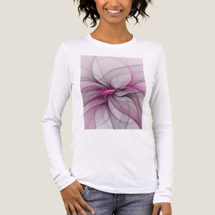 Elegantes Chaos moderne abstrakte pinke Fraktalkun Tri-Blend Shirt