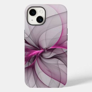 Elegantes Chaos moderne abstrakte rosa Fraktal-Kun Case-Mate iPhone 14 Hülle