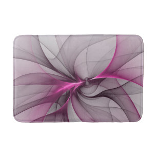 Elegantes Chaos moderne abstrakte rosa fraktale Ku Badematte