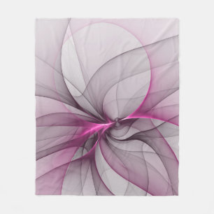 Elegantes Chaos moderne abstrakte rosa fraktale Ku Fleecedecke