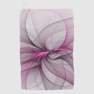 Elegantes Chaos moderne abstrakte rosa fraktale Ku Golfhandtuch