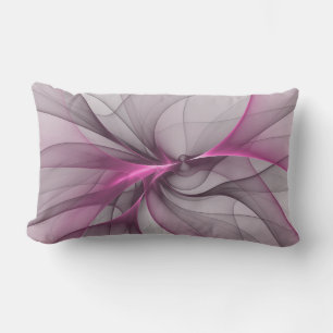Elegantes Chaos moderne abstrakte rosa fraktale Ku Kissen Für Draußen