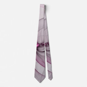 Elegantes Chaos moderne abstrakte rosa fraktale Ku Krawatte