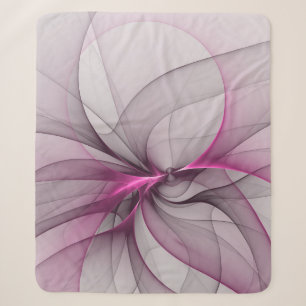 Elegantes Chaos moderne abstrakte rosa fraktale Ku Sherpadecke