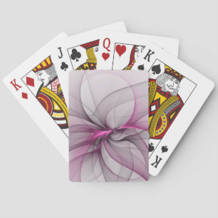 Elegantes Chaos moderne abstrakte rosa fraktale Ku Spielkarten
