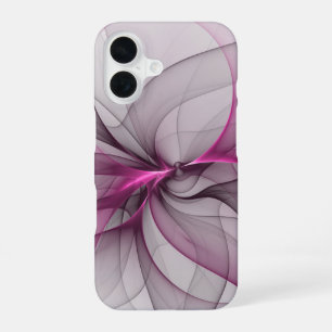 Elegantes Chaos moderne abstrakte rosa Fraktalkuns iPhone 16 Hülle