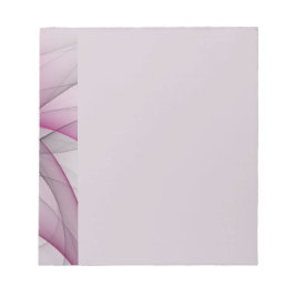 Elegantes Chaos moderne abstrakte rosa Fraktalkuns Notizblock