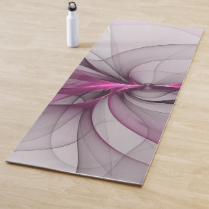 Elegantes Chaos moderne abstrakte rosa Fraktalkuns Yogamatte