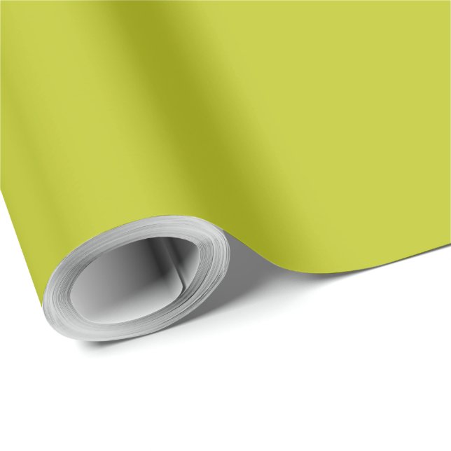 Elegantes Chartreuse  Geschenkpapier (Rolleneckpunkt)