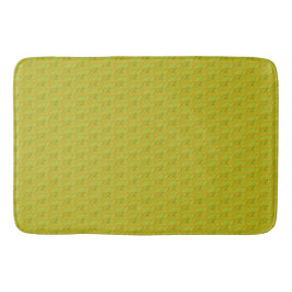 Elegantes Chartreuse-Grün-Blumenmuster Badematte