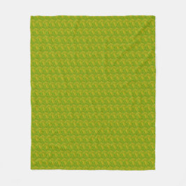 Elegantes Chartreuse-Grün-Blumenmuster Fleecedecke