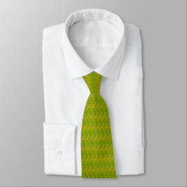 Elegantes Chartreuse-Grün-Blumenmuster Krawatte