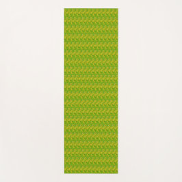Elegantes Chartreuse-Grün-Blumenmuster Yogamatte