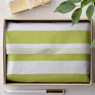 Elegantes Chartreuse- und Weiß-Streifenmuster Seidenpapier