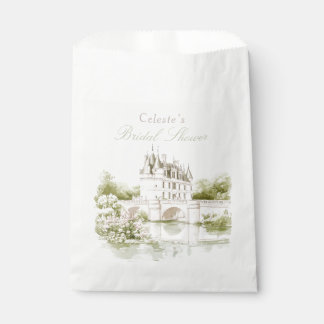 Elegantes Chateau Französische Romantik Brautparty Geschenktütchen