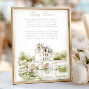 Elegantes Château Französisches Romantik-Ringspiel Poster