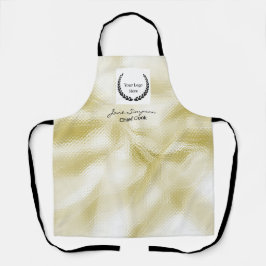 Elegantes Chef-Koch-Logo Gold-Textur Schürze