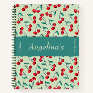 Elegantes Cherry Baby Shower Gift List-Notebook Notizbuch