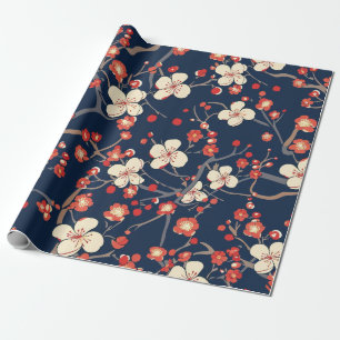 Elegantes Cherry Blossom Nahtloses Muster (10) Geschenkpapier