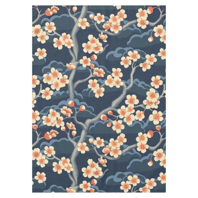 Elegantes Cherry Blossom Nahtloses Muster (11) Tischdecke (Vorderseite)