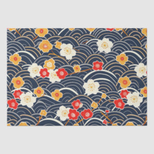 Elegantes Cherry Blossom Nahtloses Muster (12) Seidenpapier