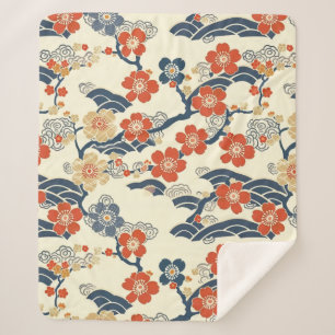 Elegantes Cherry Blossom Nahtloses Muster (14) Sherpadecke
