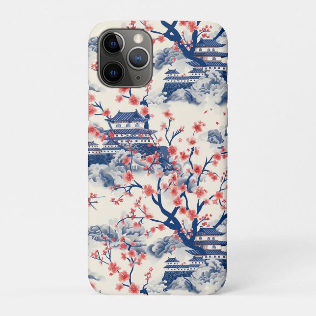 Elegantes Cherry Blossom Nahtloses Muster (15) Case-Mate iPhone Hülle (Rückseite)