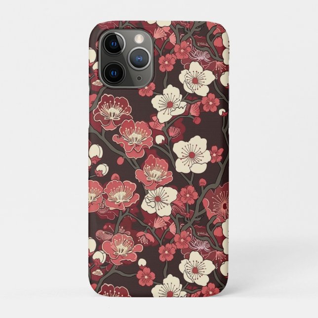 Elegantes Cherry Blossom Nahtloses Muster (16) Case-Mate iPhone Hülle (Rückseite)