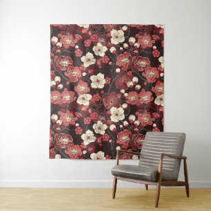 Elegantes Cherry Blossom Nahtloses Muster (16) Wandteppich