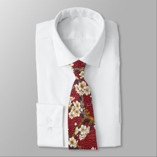 Elegantes Cherry Blossom Nahtloses Muster (17) Krawatte