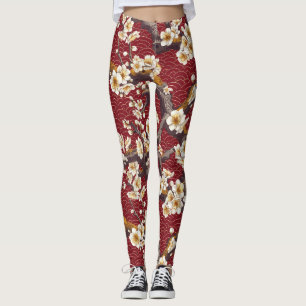 Elegantes Cherry Blossom Nahtloses Muster (17) Leggings