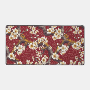 Elegantes Cherry Blossom Nahtloses Muster (17) Schreibtischunterlage