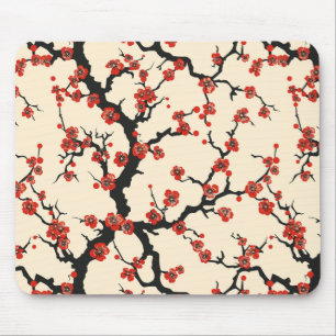 Elegantes Cherry Blossom Nahtloses Muster (1) Mousepad