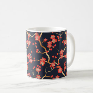 Elegantes Cherry Blossom Nahtloses Muster (3) Kaffeetasse