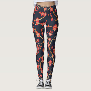 Elegantes Cherry Blossom Nahtloses Muster (3) Leggings