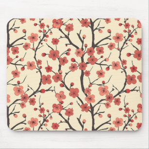 Elegantes Cherry Blossom Nahtloses Muster (4) Mousepad