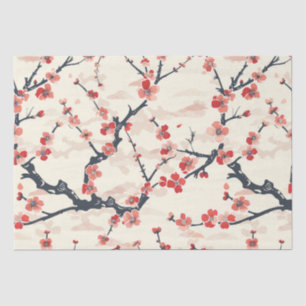 Elegantes Cherry Blossom Nahtloses Muster (5) Seidenpapier