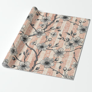 Elegantes Cherry Blossom Sakura - Rosa & Weiß Geschenkpapier