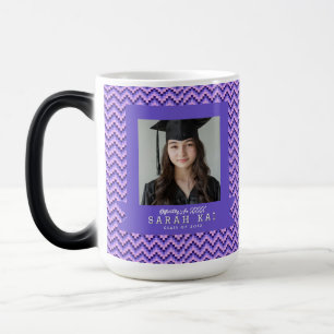 Elegantes Chevron-Muster-Geschenk für ihre Abschlu Verwandlungstasse