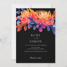 Elegantes Chic Blumen-Watercolor-Bouquet Hochzeit