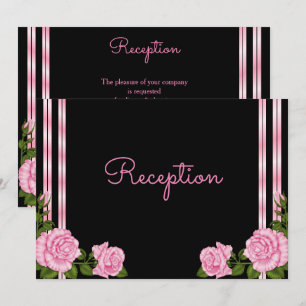 Elegantes Chic Corner-Rosenbouquet-Rezeption Einladung